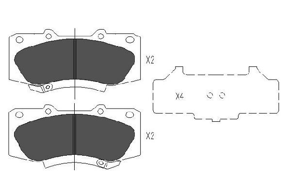 KAVO PARTS Комплект тормозных колодок, дисковый тормоз KBP-9133